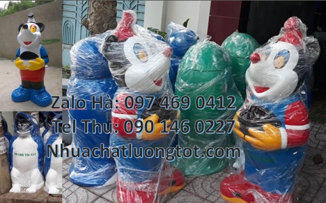 Thùng rác chuột mickey, Thùng đựng rác, Thùng rác hình chuột túi. Thùng rác hình gấu. thùng rác co