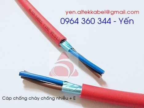 Cáp chống cháy chống nhiễu (màu đỏ) thương hiệu Altek Kabel/Đức