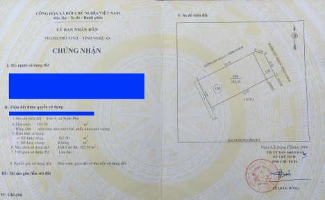 LÔ GÓC MẶT ĐƯỜNG TRẦN ĐÌNH QUÁN - NGHI PHÚ - TP VINH.