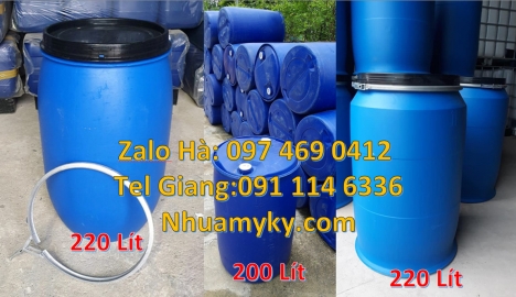 Thùng Phuy Nhựa 220 lít, Thùng phi đai sắt, thùng phi đai nhựa, Thùng Phuy 100 Lít, Thùng Phi 30 Lít
