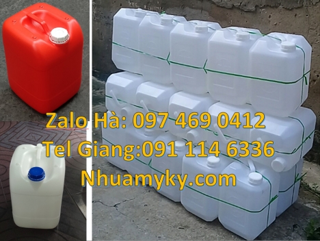 can nhựa 1 lít đựng phẩm màu, can nhựa 5 lít trong, can 18l đựng mật mía, can nhựa giá rẻ, can dẹp 3