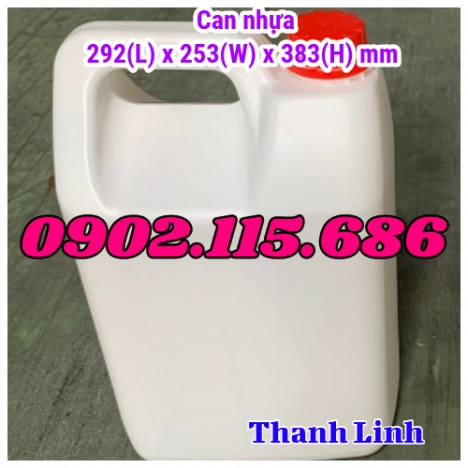 Can nhựa, can hóa chất, can 5 lít, can trắng nắp đỏ, can 5 lít đựng hóa chất, can nhựa công nghiệp,