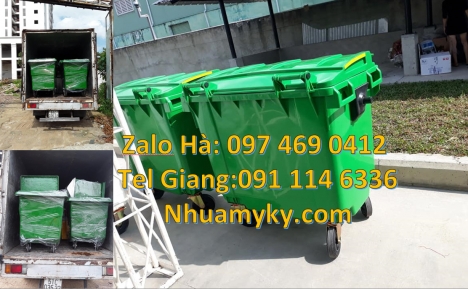 xe chở rác 1000 lít, bán sỉ xe rác 660l Xe chở rác 1000l giá rẻ, Xe rác nhựa composite, Xe gom rác 6