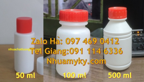 chai nhựa đựng thuốc thủy sản, chai nhựa đựng nông dược, chai nhựa nắp garanti, Chai nhựa giá sỉ 100
