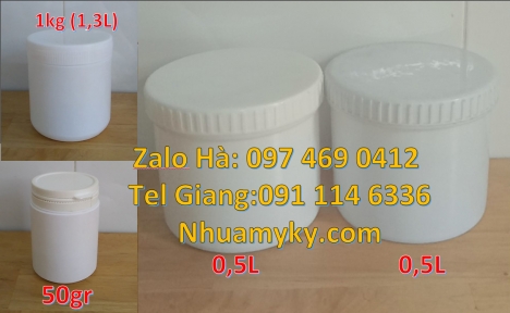 Hũ nhựa pet 50gr, hũ nhựa pet 50 gram, hũ 200g đựng tinh bột nghệ, hũ nhựa 200 gram duy tân, hũ nhựa