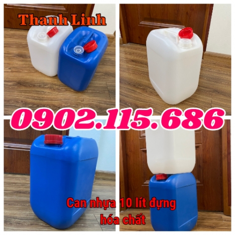 Can nhựa hóa chất, can 10 lít, can nhựa, can nhựa 10 lít trắng, can nhựa 10 lít xanh, can có nắp chố