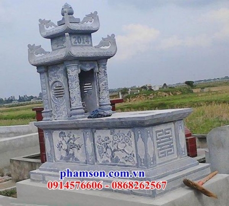 009+ thiết kế lăng mộ hai mái bằng đá đẹp - mộ đá khối ninh bình