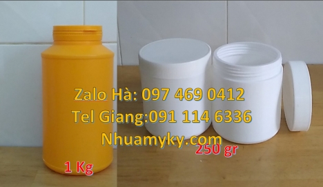 Hũ nhựa pet 50gr, hũ nhựa pet 50 gram, hũ 200g đựng tinh bột nghệ, hũ nhựa 200 gram duy tân, hũ nhựa
