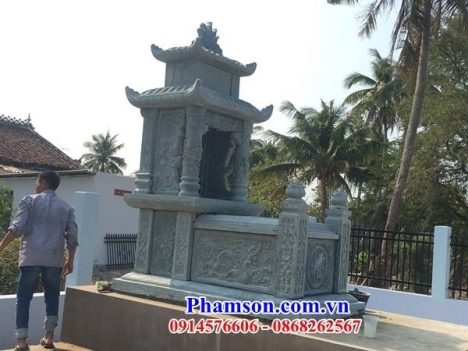 009+ thiết kế lăng mộ hai mái bằng đá đẹp - mộ đá khối ninh bình