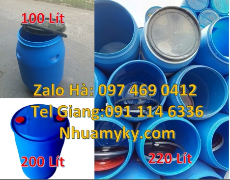 Thùng Phuy Nhựa 220 lít, Thùng phi đai sắt, thùng phi đai nhựa, Thùng Phuy 100 Lít, Thùng Phi 30 Lít