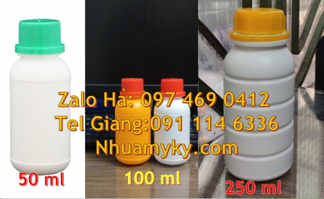 chai nhựa đựng thuốc thủy sản, chai nhựa đựng nông dược, chai nhựa nắp garanti, Chai nhựa giá sỉ 100