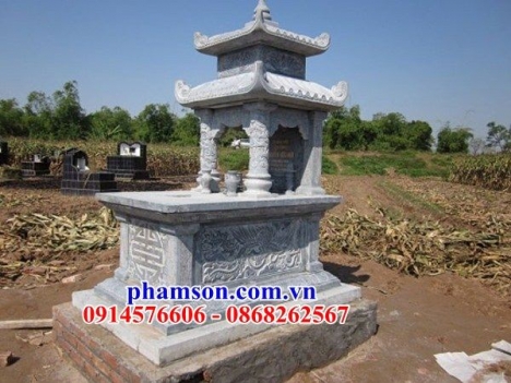 009+ thiết kế lăng mộ hai mái bằng đá đẹp - mộ đá khối ninh bình