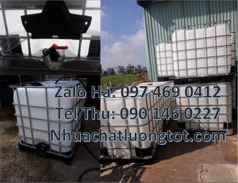 Thùng nhựa dung tích lớn, tank ibc 1000 lít, bồn nhựa ibc 1000l mới, bồn 1000 lít cũ, tank nhựa 1000