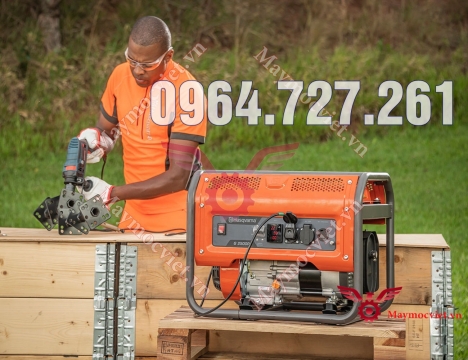 Máy phát điện giật nổ HUSQVARNA G2500P chạy xăng độ bền cao, bảo hành 12 tháng