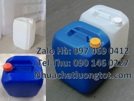 can nhựa 30 lít dẹp đựng axit, can 25l đựng tinh dầu, can dẹp 30 lít đựng thuốc thú y giá rẻ, can