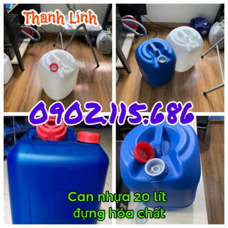 Can 20 lít, can đựng hóa chất, can 20 lít trắng, can 20 lít xanh, can nhựa mới, can nhựa HDPE nguyên
