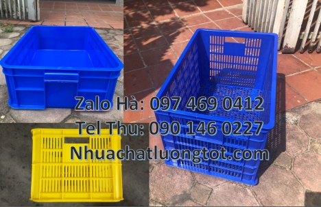 Thùng nhựa đặc B3. Sóng công nghiệp. Thùng nhựa đặc, Giỏ nhựa chở sau xe máy, Thùng nhựa công nghiệp