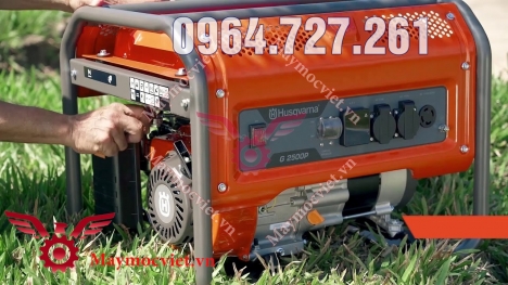 Máy phát điện giật nổ HUSQVARNA G2500P chạy xăng độ bền cao, bảo hành 12 tháng