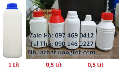 chai 250 ml nắp garenty, chai nhựa trắng đục, Chai 30ml đựng hóa chất, chai 30ml đựng phân bón, Chai