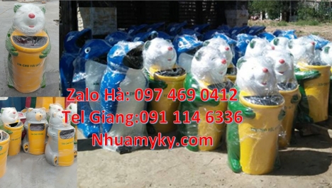 Thùng rác cá chép, thùng rác gấu trúc, thùng rác giá sỉ, thùng đựng rác thải Thùng rác, Th