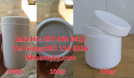 Hũ pet nắp nhựa trắng 200 gram hũ nhựa 200 g, hũ 250 gram đựng mủ trôm, hũ nhựa 250 g trắng đục, hũ