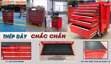 Tủ đồ nghề 4 ngăn có 1 ngăn kéo