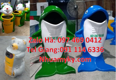 Thùng rác cá chép, thùng rác gấu trúc, thùng rác giá sỉ, thùng đựng rác thải Thùng rác, Th