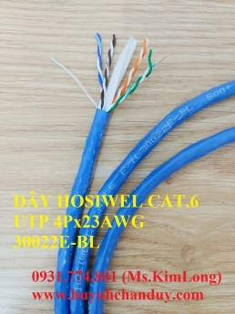 Cáp mạng LAN Hosiwell Cat.6E UTP 4 Pair x 23AWG
