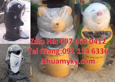Thùng rác cá chép, thùng rác gấu trúc, thùng rác giá sỉ, thùng đựng rác thải Thùng rác, Th