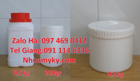 Hũ pet nắp nhựa trắng 200 gram hũ nhựa 200 g, hũ 250 gram đựng mủ trôm, hũ nhựa 250 g trắng đục, hũ