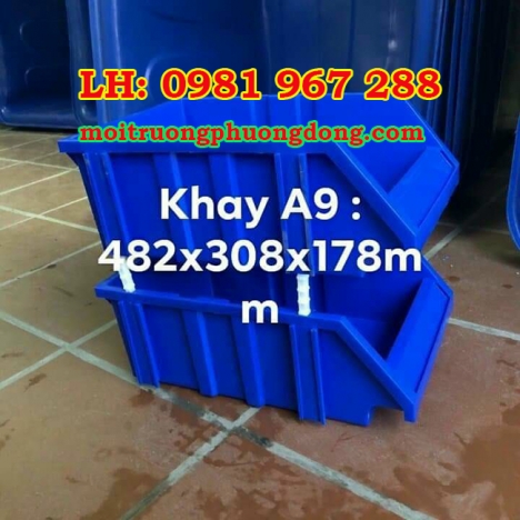 Khay nhựa đựng linh kiện ,khay nhựa A9 xếp tầng