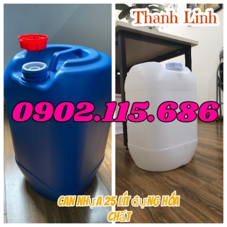 Can nhựa, can nhựa 25 lít, can nhựa 25 lít đựng hóa chất, can nhựa dày 25 lít, can nhựa đựng hóa chấ