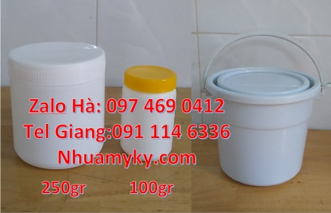 Hũ pet nắp nhựa trắng 200 gram hũ nhựa 200 g, hũ 250 gram đựng mủ trôm, hũ nhựa 250 g trắng đục, hũ