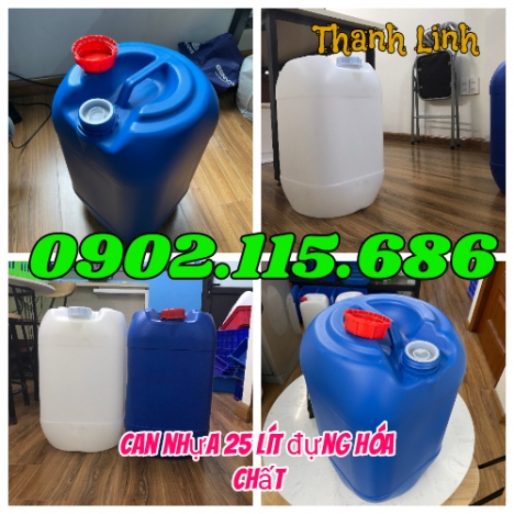 Can nhựa, can nhựa 25 lít, can nhựa 25 lít đựng hóa chất, can nhựa dày 25 lít, can nhựa đựng hóa chấ