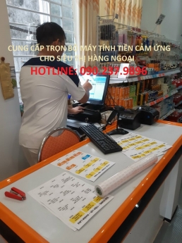 Máy tính tiền cảm ứng giá rẻ cho siêu thị mini