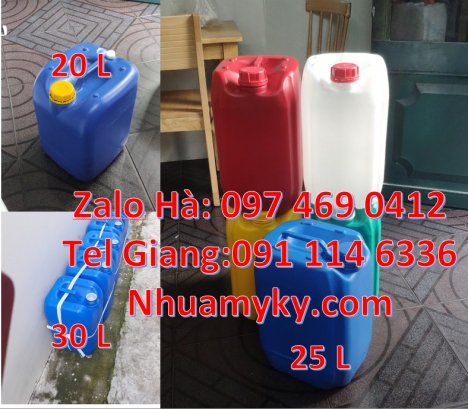 Can 25đựng hóa chất, can 20l giá rẻ, can 25l trắng, can 20 lít tròn đựng nước khoáng, can 30l đựng h