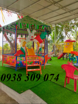 Nhà banh sắt mặt thỏ dành cho bé