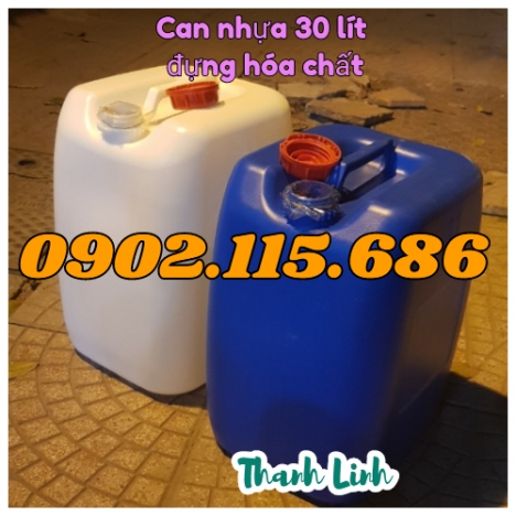 Can nhựa 30 lít, can hóa chất, can nhựa HDPE, can 30 lít, can nhựa, can nhựa xanh, can 30 lít trắng,