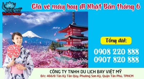 Giá vé máy bay đi Nhật Bản tháng 6