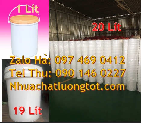 xô nhựa 3.8 lít đựng nông dược Thùng sơn sắt 16l, Vỏ thùng 20 lít quai nhựa, Xô nhựa 20 lít co