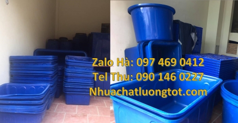Thùng nhựa 1800 lít Thùng tròn có nắp đậy, Thùng nhựa trồng rau, Thùng nhựa nuôi hải sản, Thùng