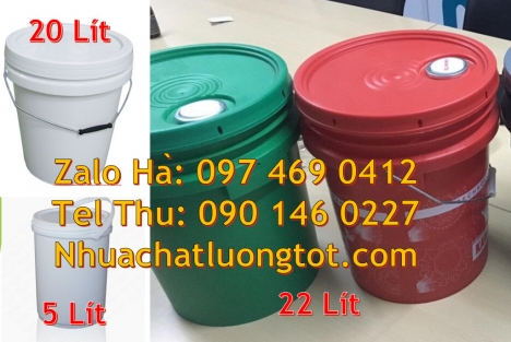 xô nhựa 3.8 lít đựng nông dược Thùng sơn sắt 16l, Vỏ thùng 20 lít quai nhựa, Xô nhựa 20 lít co