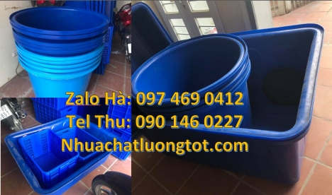Thùng nhựa 1800 lít Thùng tròn có nắp đậy, Thùng nhựa trồng rau, Thùng nhựa nuôi hải sản, Thùng