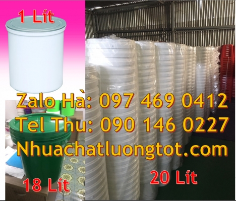 xô nhựa 3.8 lít đựng nông dược Thùng sơn sắt 16l, Vỏ thùng 20 lít quai nhựa, Xô nhựa 20 lít co