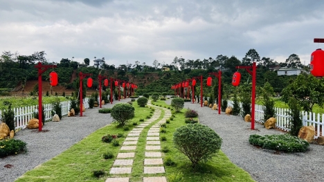 Khu nghĩdưỡng phong cách Nhật Bản xây sẵn , tại Lộc An Bảo Lộc, 4 lô góc 3 mặt tiền view hồ, chỉ