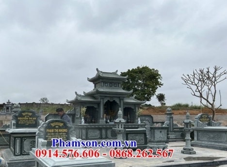 lăng mộ đá đôi nguyên khối - mồ đá xanh ninh bình