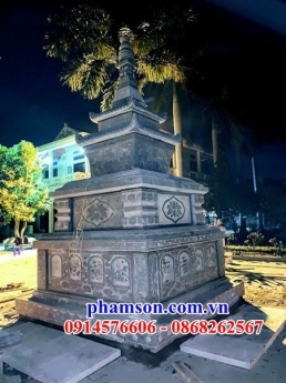 kiểu 65 tháp mộ đá khối đẹp