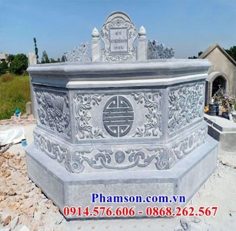 Lăng mộ tròn đá xanh đẹp phù hợp với phong thủy