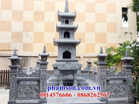 kiểu 65 tháp mộ đá khối đẹp