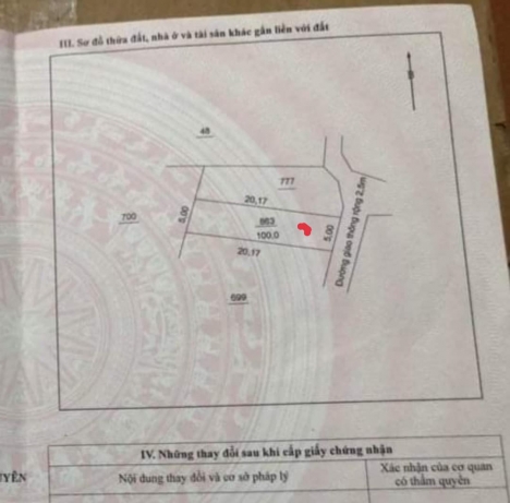 Bán đất 100m2 trung tâm p Chùa Hang,tp Thái Nguyên.1 tỷ xxx